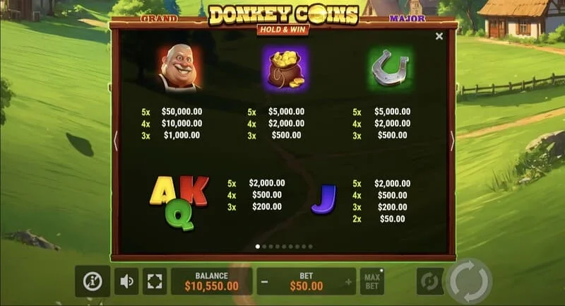 Donkey Coins Hold & Win - Bidang dengan token Coin lengket